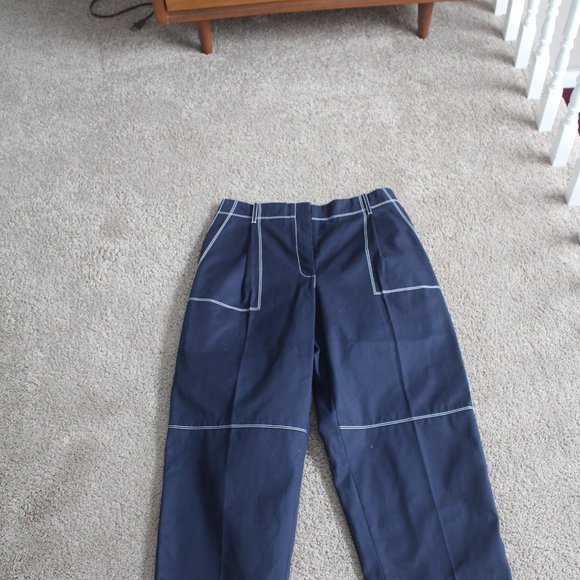 ALEXANDER MCQUEEN CONTRASTING STITCHING PANTS IN BLUE size 48 - Picture 6 of 16